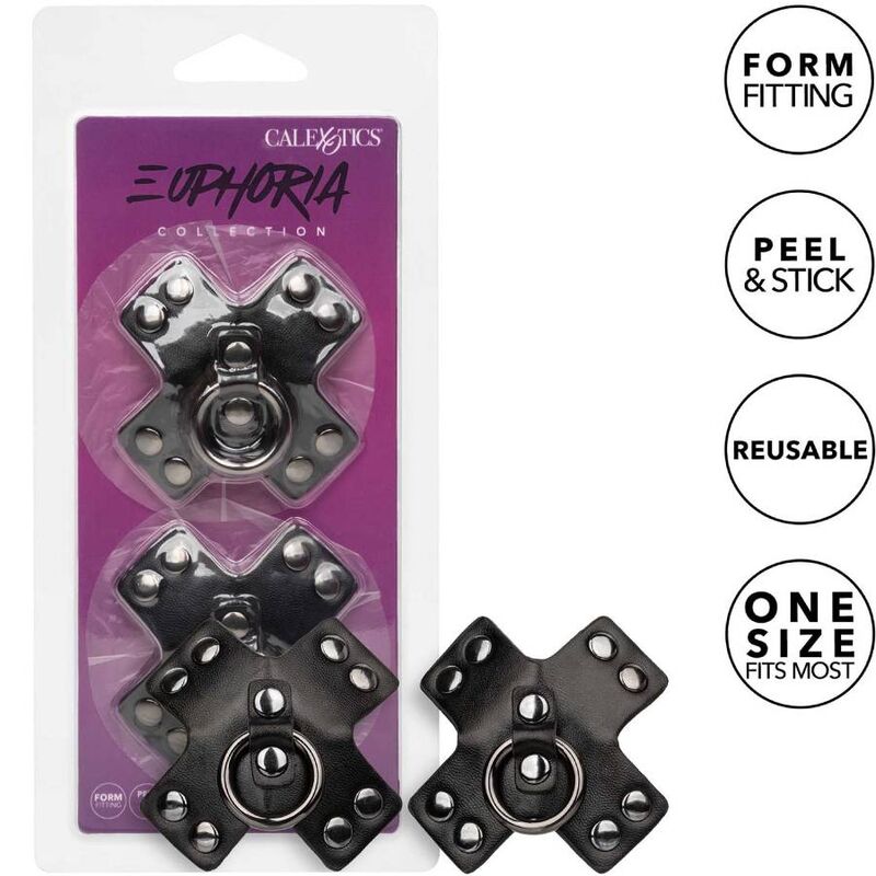 CALEXOTICS - EUPHORIA NIPPLE CUPS O-RING BLACK