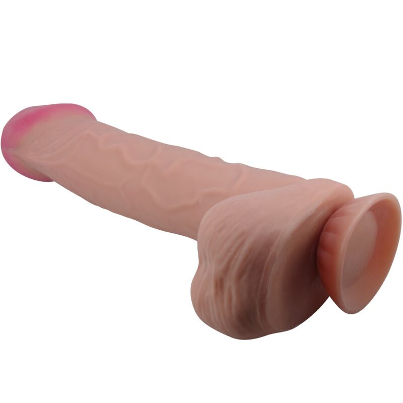 PRETTY LOVE - SÉRIE SLIDING SKIN DILDO RÉALISTE À VENTOUSE PEAU GLISSANTE BRUN 26 CM