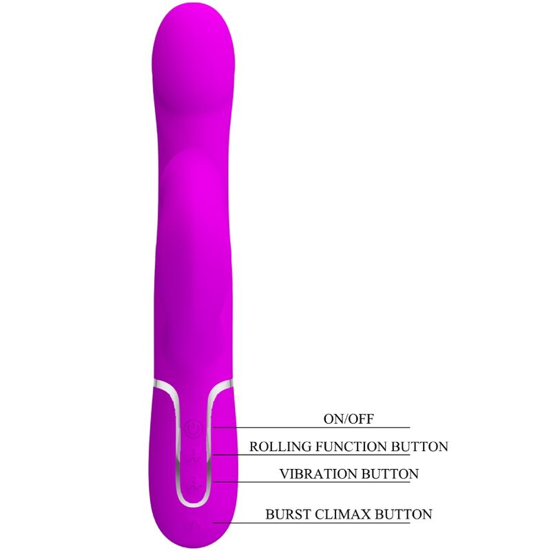 PRETTY LOVE - VIBRATEUR LAPIN PERLES VIOLET