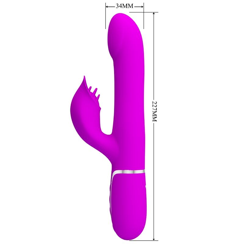 PRETTY LOVE - VIBRATEUR LAPIN PERLES VIOLET