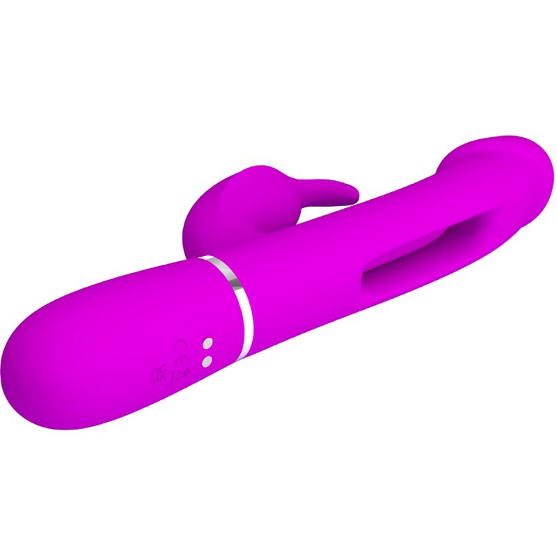 PRETTY LOVE - KAMPAS VIBREUR RABBIT 3 EN 1 MULTIFONCTION AVEC LANGUE FUCHSIA