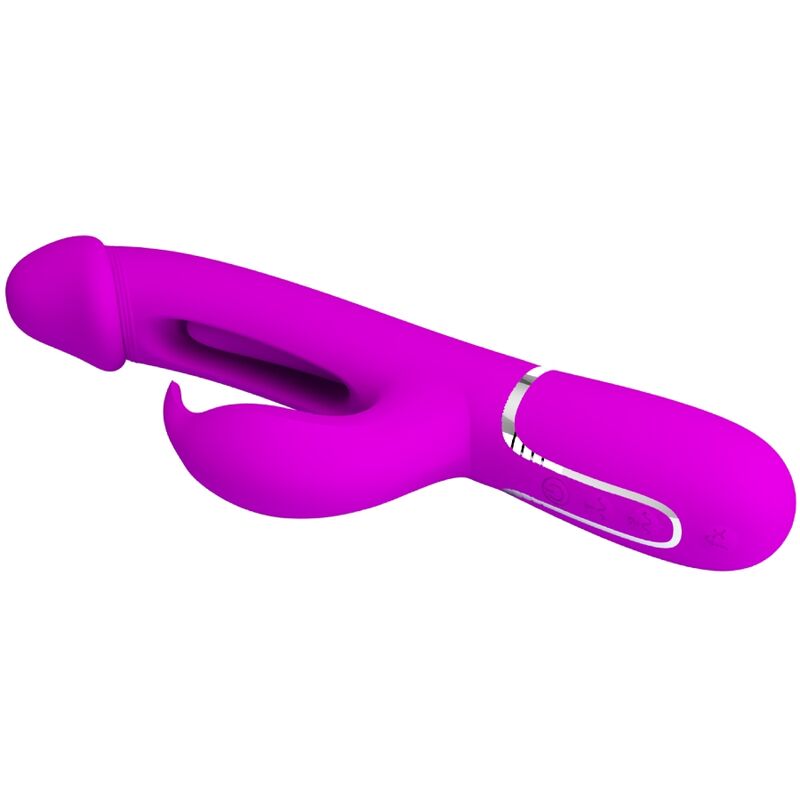 PRETTY LOVE - KAMPAS VIBREUR RABBIT 3 EN 1 MULTIFONCTION AVEC LANGUE FUCHSIA