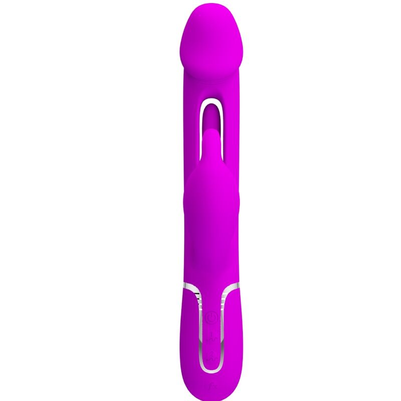 PRETTY LOVE - KAMPAS VIBREUR RABBIT 3 EN 1 MULTIFONCTION AVEC LANGUE FUCHSIA