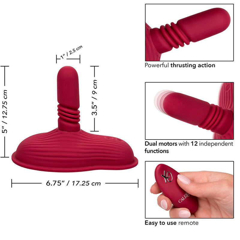CALEXOTICS - RIDER VIBRATEUR DOUBLE MOTEUR TÉLÉCOMMANDE ROUGE
