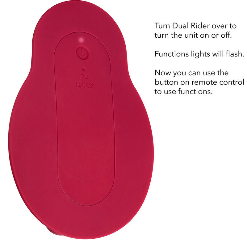 CALEXOTICS - RIDER VIBRATEUR DOUBLE MOTEUR TÉLÉCOMMANDE ROUGE