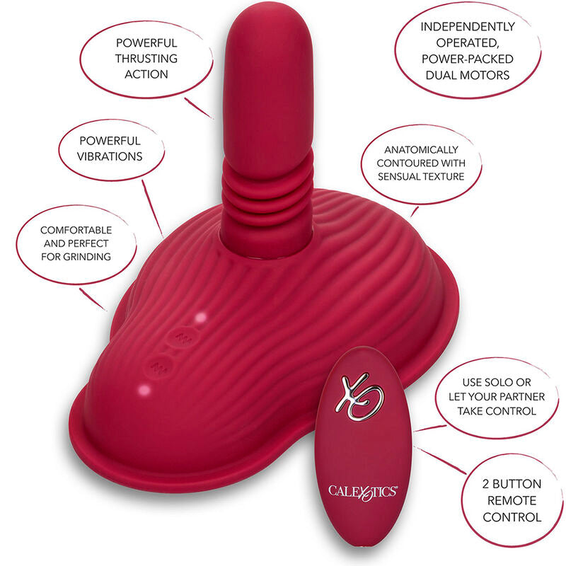 CALEXOTICS - RIDER VIBRATEUR DOUBLE MOTEUR TÉLÉCOMMANDE ROUGE