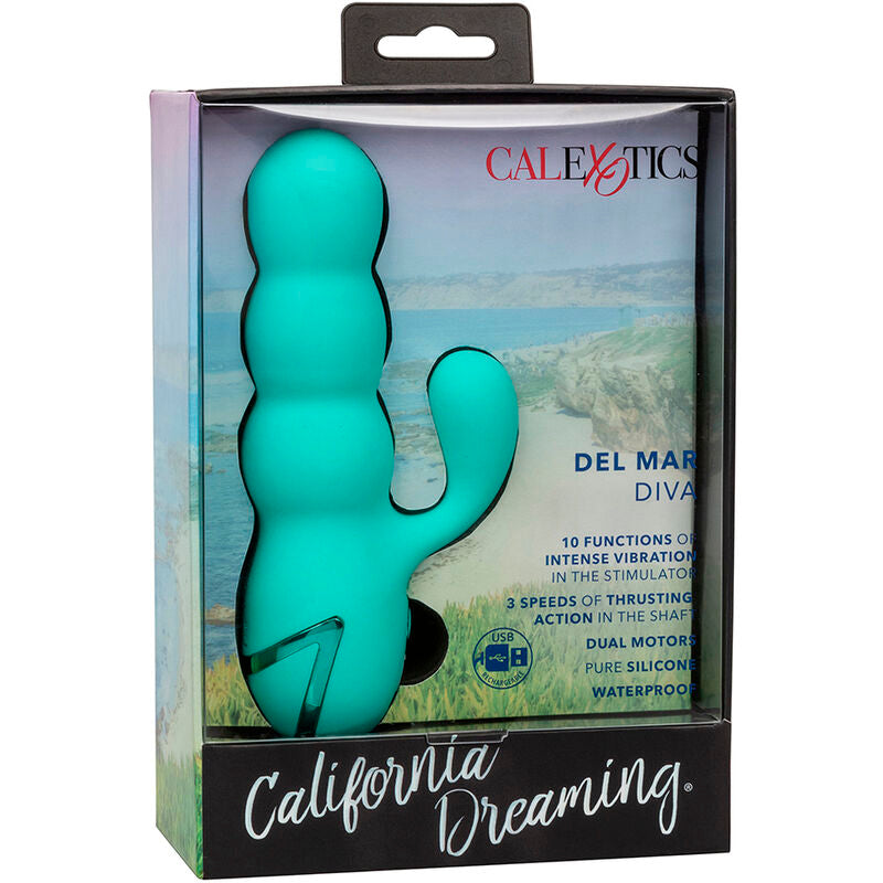 CALEXOTICS - VIBROMASSEUR LAPIN DEL MAR DIVA VERT MENTHE DE CALIFORNIA DREAMING