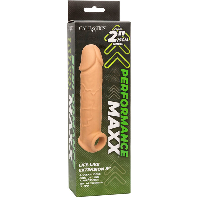 CALEXOTICS - PERFORMANCE MAXX RALLONGE RÉALISTE 8 POUCES PEAU CLAIRE