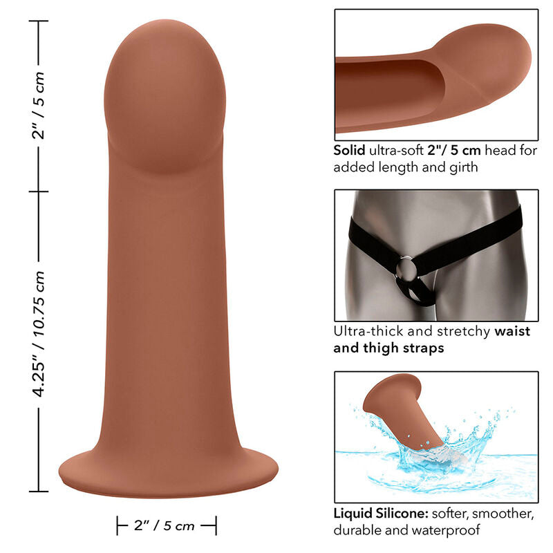 CALEXOTICS - PERFORMANCE MAXX EXTENSION WITH HARNESS FOR BROWN SKIN