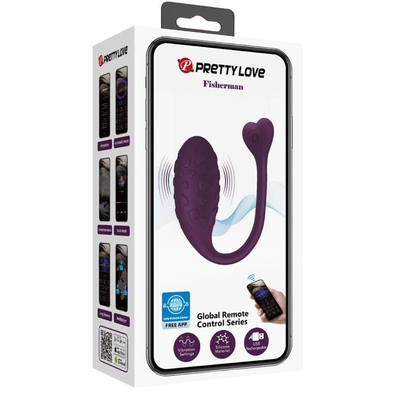 PRETTY LOVE - FISHERMAN OEUF VIBRANT LILAS CONTRÔLÉ PAR APPLICATION