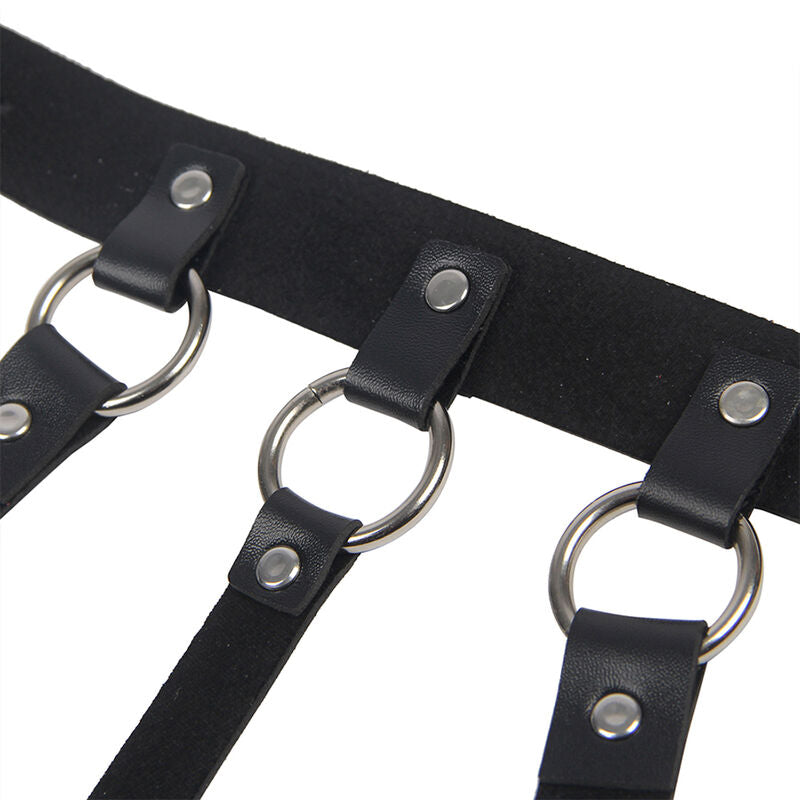 SUBBLIME - CHEST HARNESS WITH LARGE RING CHAINS, ONE SIZE