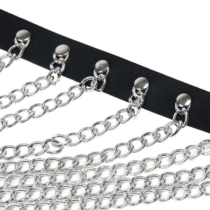 SUBBLIME - CHEST HARNESS WITH LARGE RING CHAINS, ONE SIZE