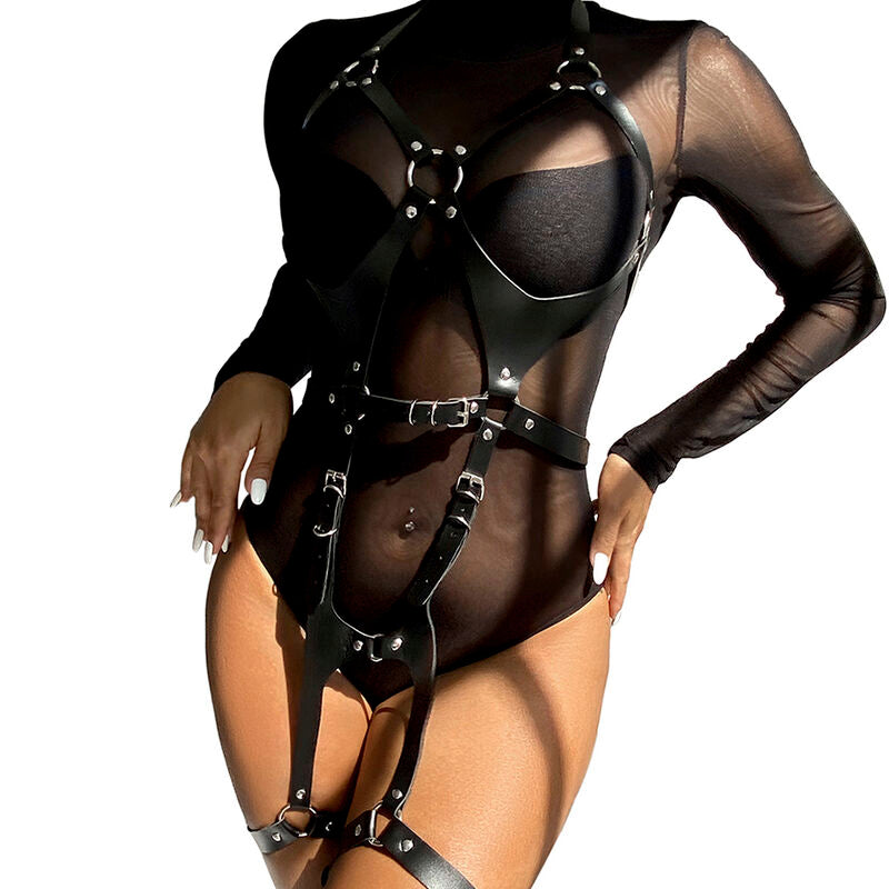 SUBBLIME - HARNAIS INTÉGRAL À BOUCLES EN CUIR NOIR TAILLE UNIQUE