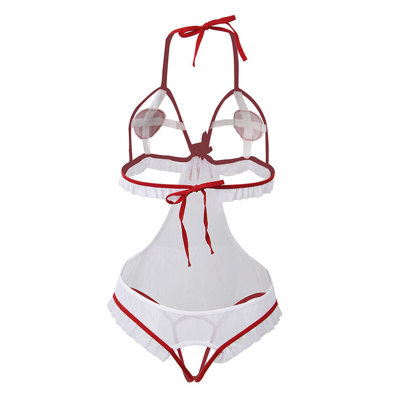SUBBLIME - DÉGUISEMENT D'INFIRMIÈRE SEXY SANS ENTREJAMBE L/XL