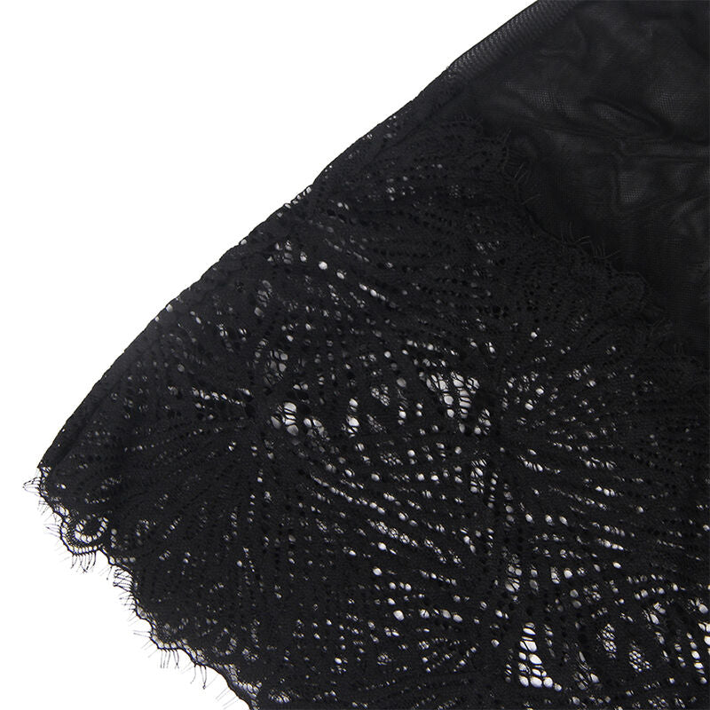SUBBLIME - Nuisette bretelles réglables en dentelle noire L/XL