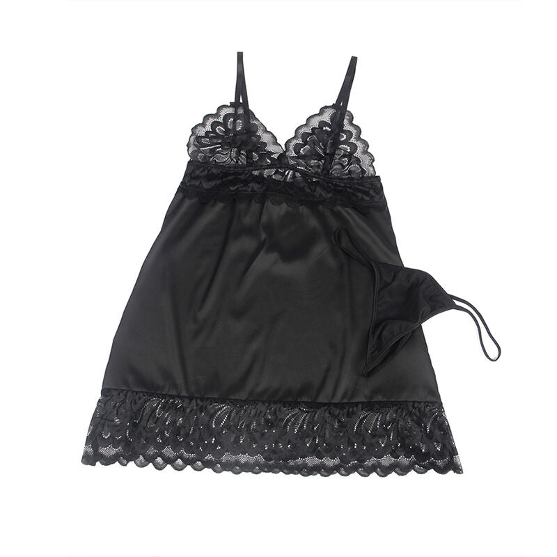 SUBBLIME - BABYDOLL IMPRIMÉ FLEURI POITRINE NOIRE S/M