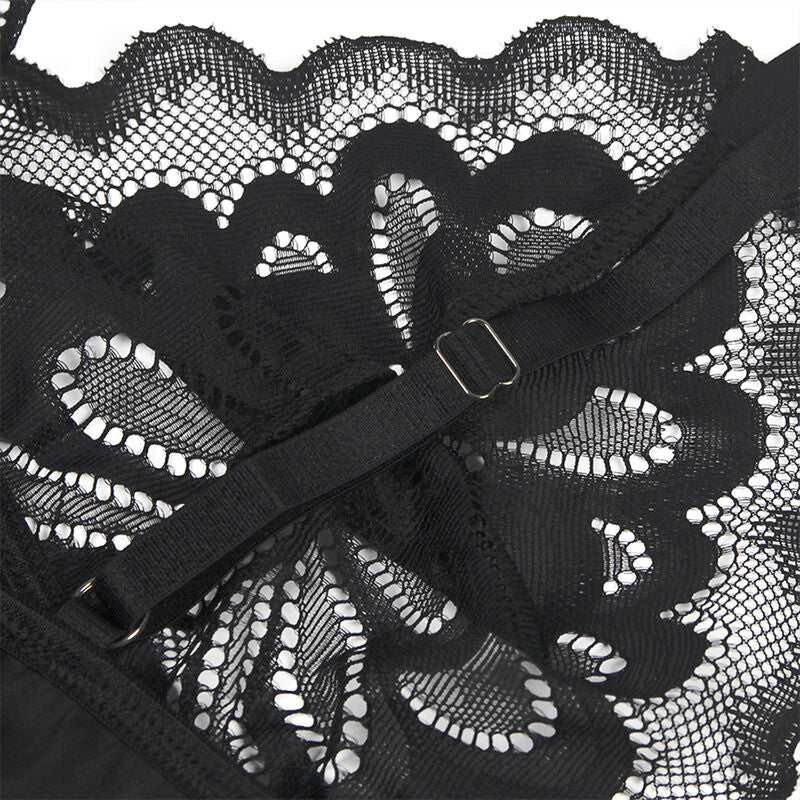 SUBBLIME - BABYDOLL IMPRIMÉ FLEURI POITRINE NOIRE S/M