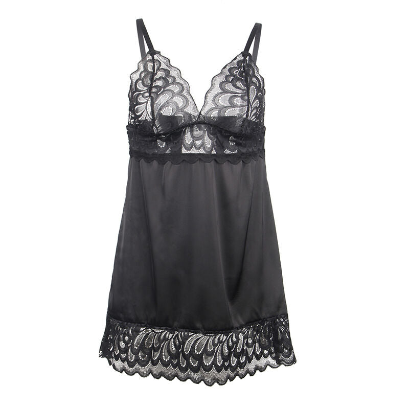 SUBBLIME - BABYDOLL IMPRIMÉ FLEURI POITRINE NOIRE S/M