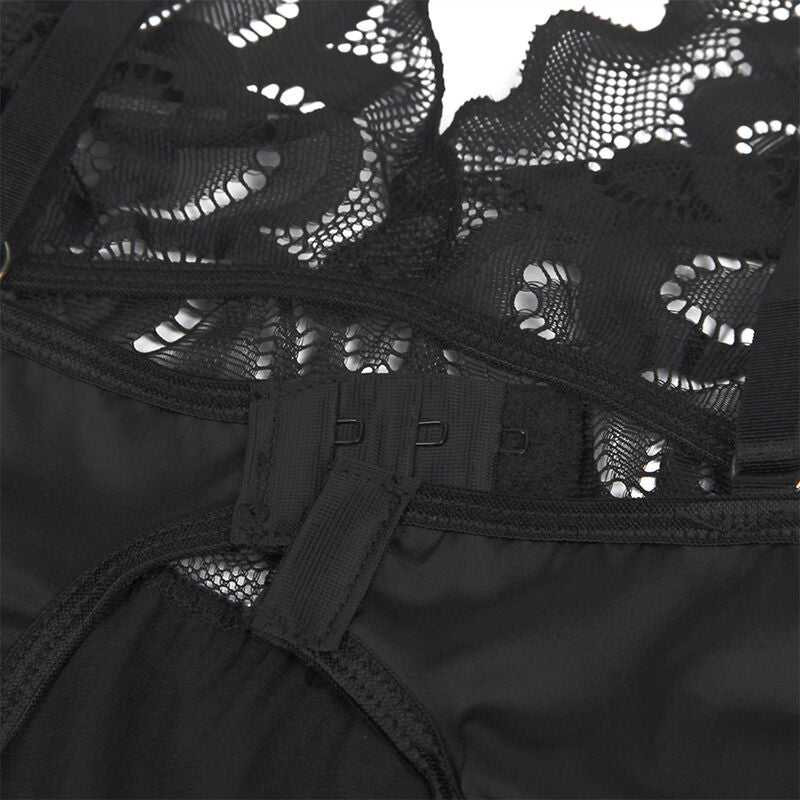 SUBBLIME - BABYDOLL IMPRIMÉ FLEURI POITRINE NOIRE L/XL