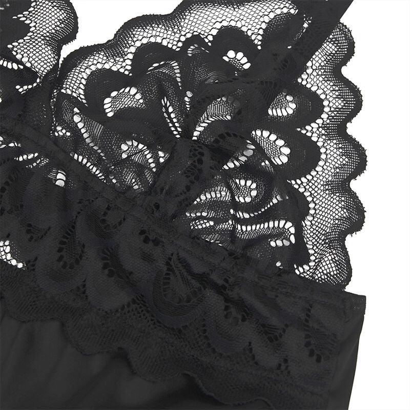 SUBBLIME - BABYDOLL IMPRIMÉ FLEURI POITRINE NOIRE L/XL