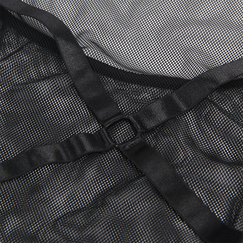 SUBBLIME - ROBE TRANSPARENTE COL HALTER NOIR T.L/XL