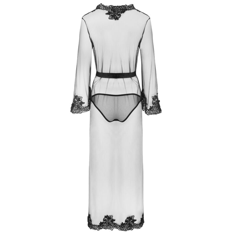 LIVCO CORSETTI FASHION - NOKINA LC XG055 ROBE DE CHAMBRE + CULOTTE NOIR TAILLE UNIQUE