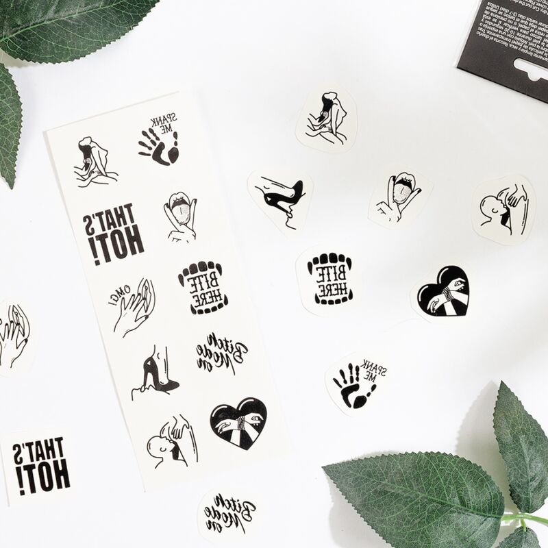 SECRET PLAY - SET DE 10 TATOUAGES TEMPORAIRES KINKY COLLECTION
