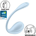 SATISFYER - SMOOTH PETAL STIMULATEUR POINT G BLEU CLAIR APPLICATION GRATUITE