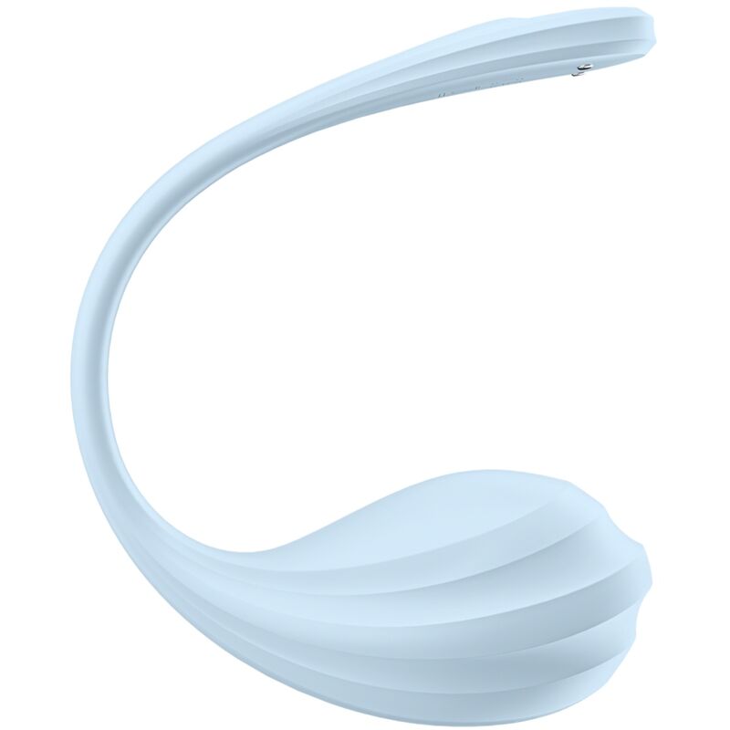 SATISFYER - SMOOTH PETAL STIMULATEUR POINT G BLEU CLAIR APPLICATION GRATUITE