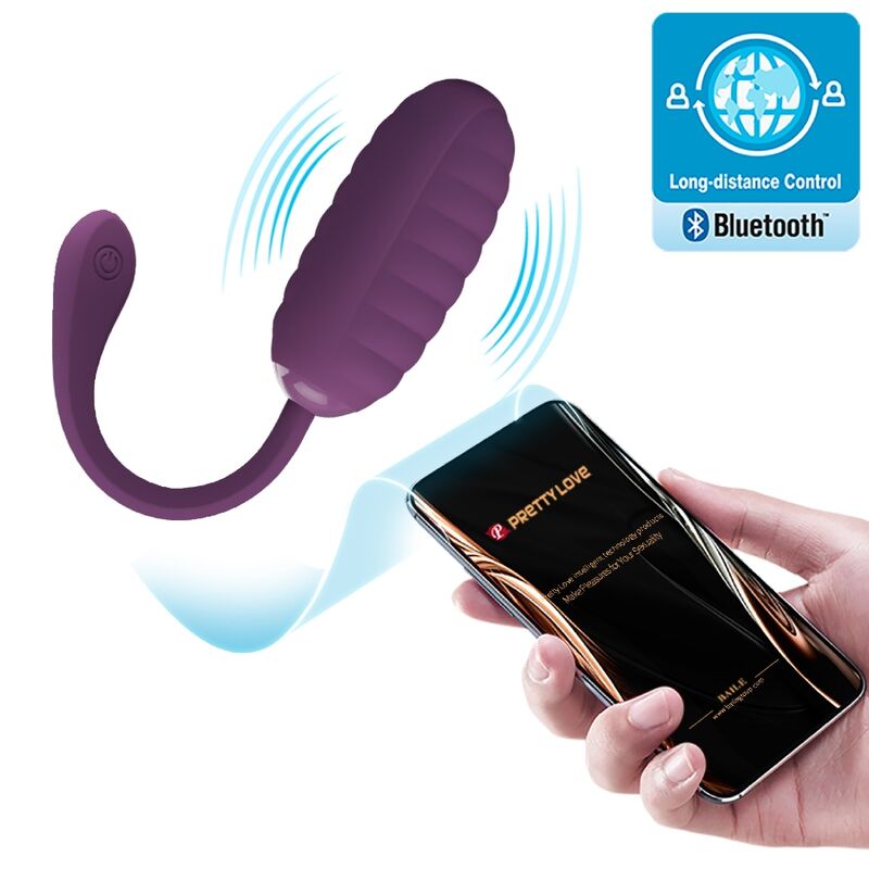 PRETTY LOVE - CASPER RECHARGEABLE VIBRATING EGG PURPLE