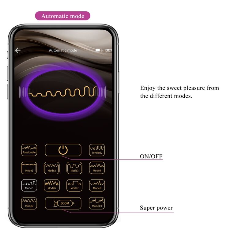 PRETTY LOVE - CASPER RECHARGEABLE VIBRATING EGG PURPLE