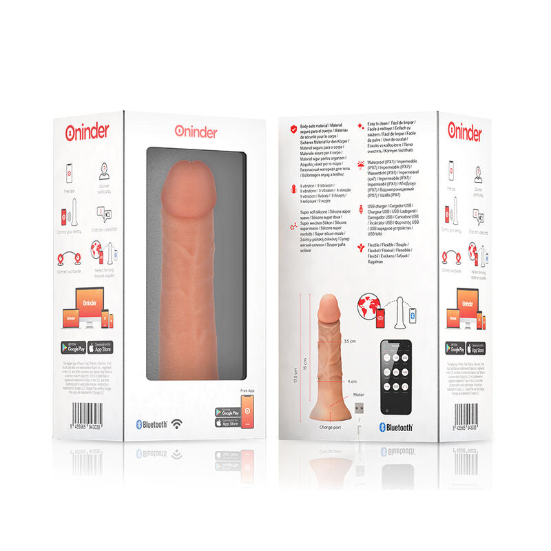 ONINDER - SMALL BOGOTA CYBER REALISM VIBRATION 17.5 CM -O- 4 CM - FREE APP