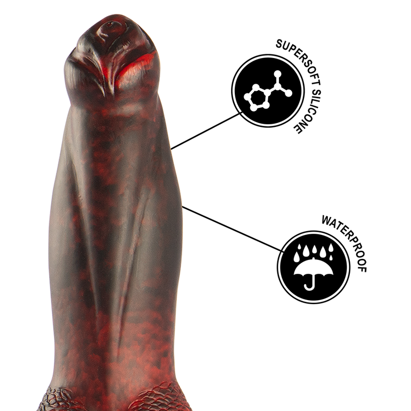 EPIC - PROMETHEUS DILDO TITAN EN FLAMMES RECHARGEABLE TÉLÉCOMMANDE