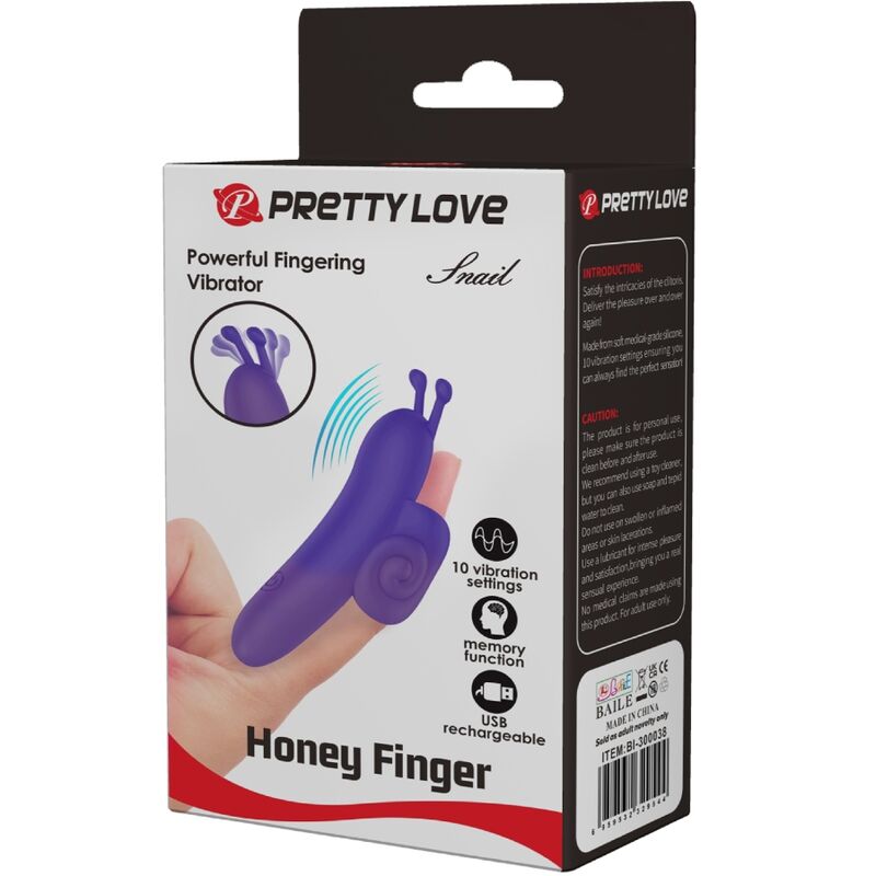 PRETTY LOVE - SNAIL PUISSANT STIMULATEUR DE DOIGT VIOLET