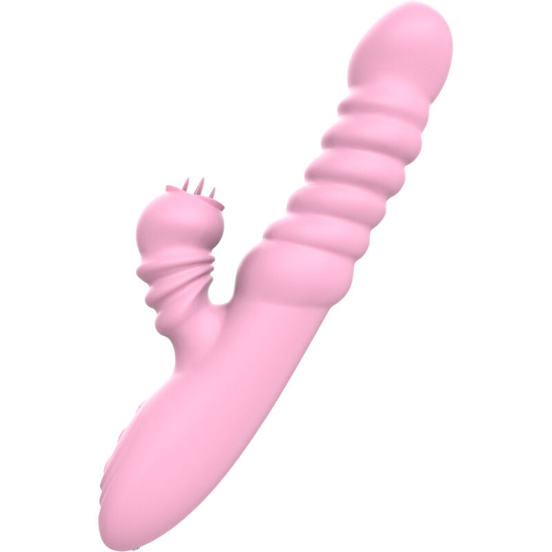 ARMONY - VIBREUR MULTIFONCTION AVEC LANGUETTE STIMULANTE EFFET CHAUD ROSE