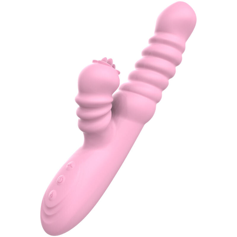ARMONY - VIBREUR MULTIFONCTION AVEC LANGUETTE STIMULANTE EFFET CHAUD ROSE