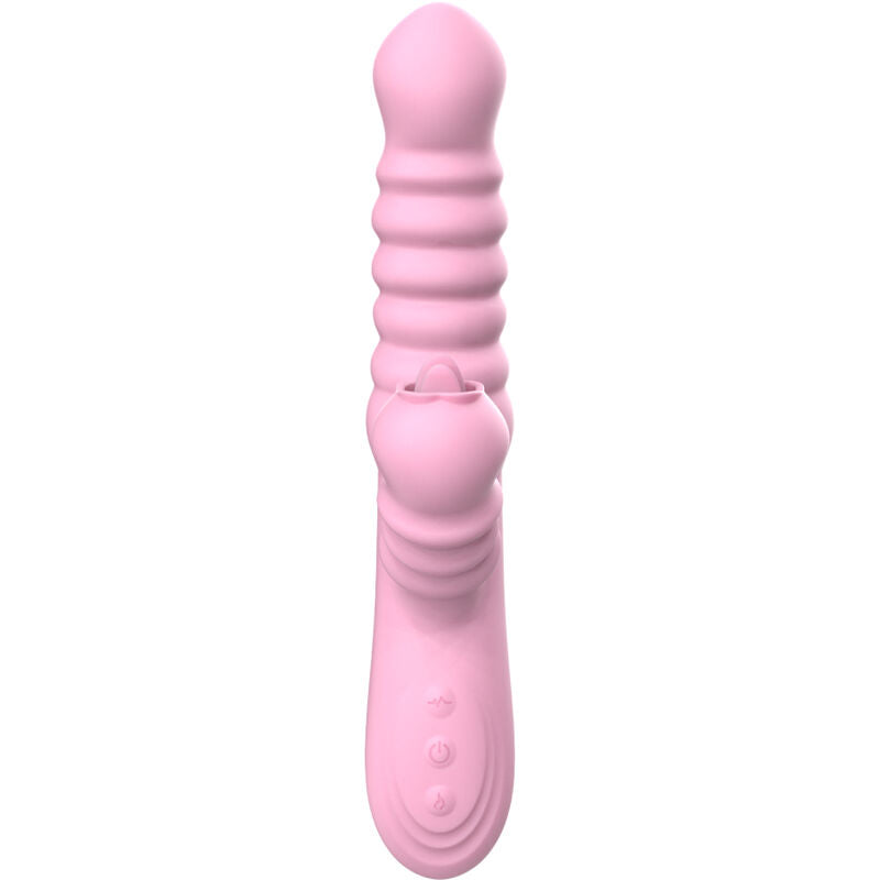 ARMONY - VIBREUR MULTIFONCTION AVEC LANGUETTE STIMULANTE EFFET CHAUD ROSE