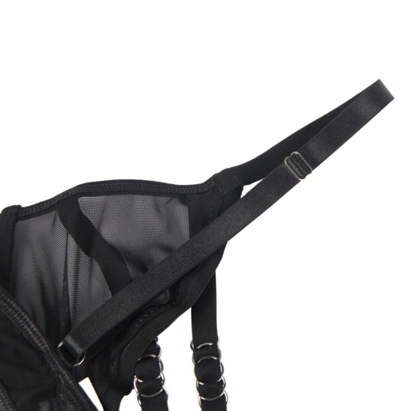 SUBBLIME - ENSEMBLE DEUX PIÈCES SOUTIEN-GORGE TRANSPARENCES ET BRETELLES S/M