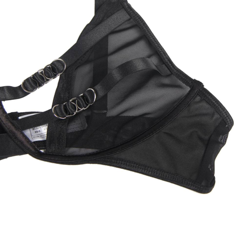 SUBBLIME - ENSEMBLE DEUX PIÈCES SOUTIEN-GORGE TRANSPARENCES ET BRETELLES S/M