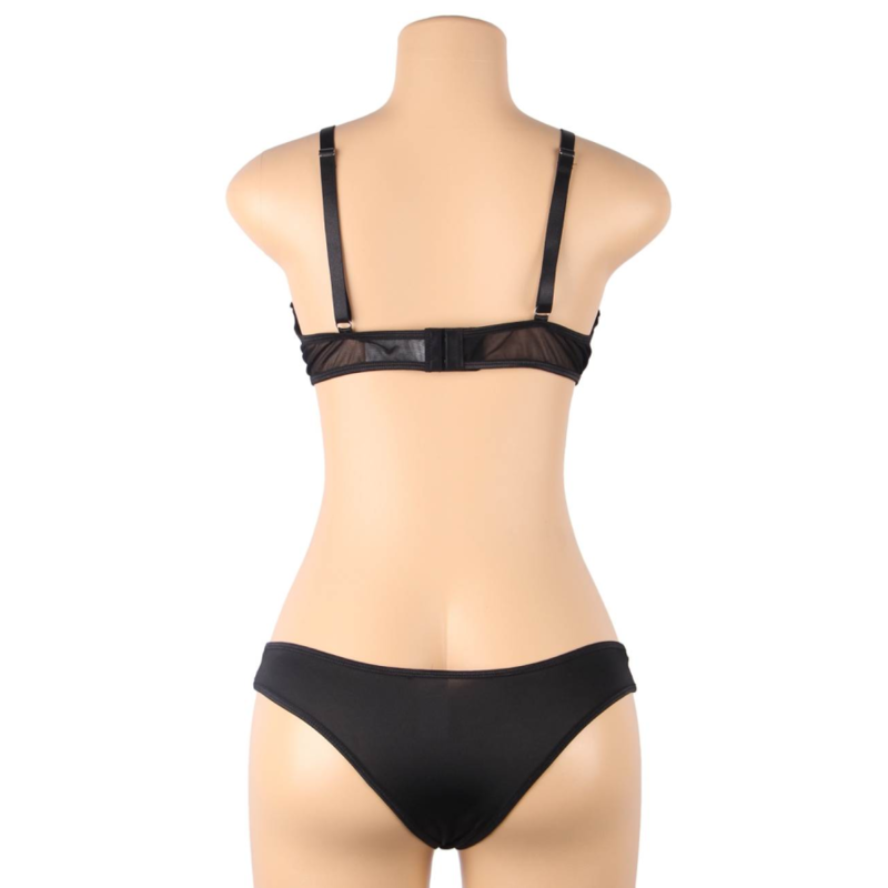 SUBBLIME - ENSEMBLE DEUX PIÈCES SOUTIEN-GORGE TRANSPARENCES ET BRETELLES S/M