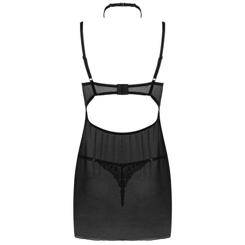 LIVCO CORSETTI FASHION - ENSEMBLE NUISSETTE + TANGA NOIR L/XL
