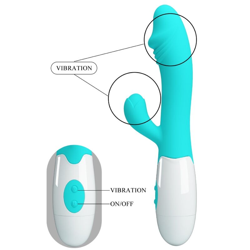 PRETTY LOVE - SNAPPY VIBRADOR PUNTO G VERDE AGUA