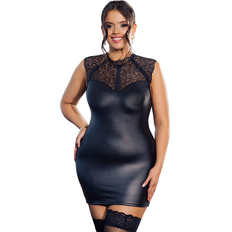 SUBBLIME - ROBE SEXY EN CUIR T. L/XL