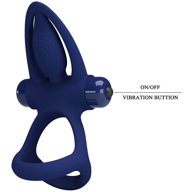 PRETTY LOVE - DOUBLE RING VIBRATING MAT & BLUE STIMULATOR