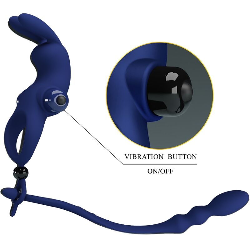 PRETTY LOVE - AYAD ANNEAU VIBRANT LAPIN AVEC PLUG BLEU