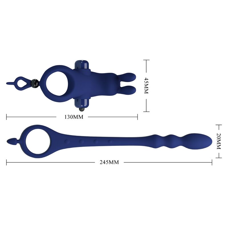 PRETTY LOVE - AYAD ANNEAU VIBRANT LAPIN AVEC PLUG BLEU