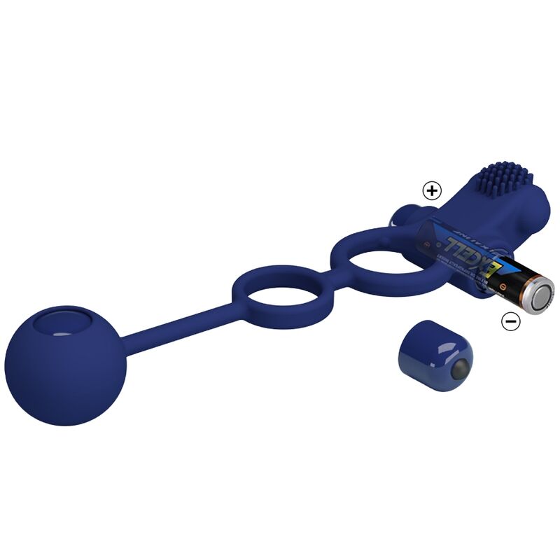 PRETTY LOVE - REMINGTON DOUBLE ANNEAU VIBRANT AVEC PLUG BLEU