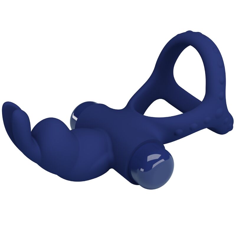 PRETTY LOVE - ANNEAU VIBRANT DOUBLE RABBIT LUCHITO BLEU