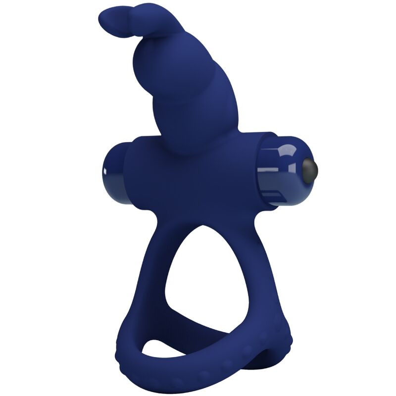 PRETTY LOVE - ANNEAU VIBRANT DOUBLE RABBIT LUCHITO BLEU