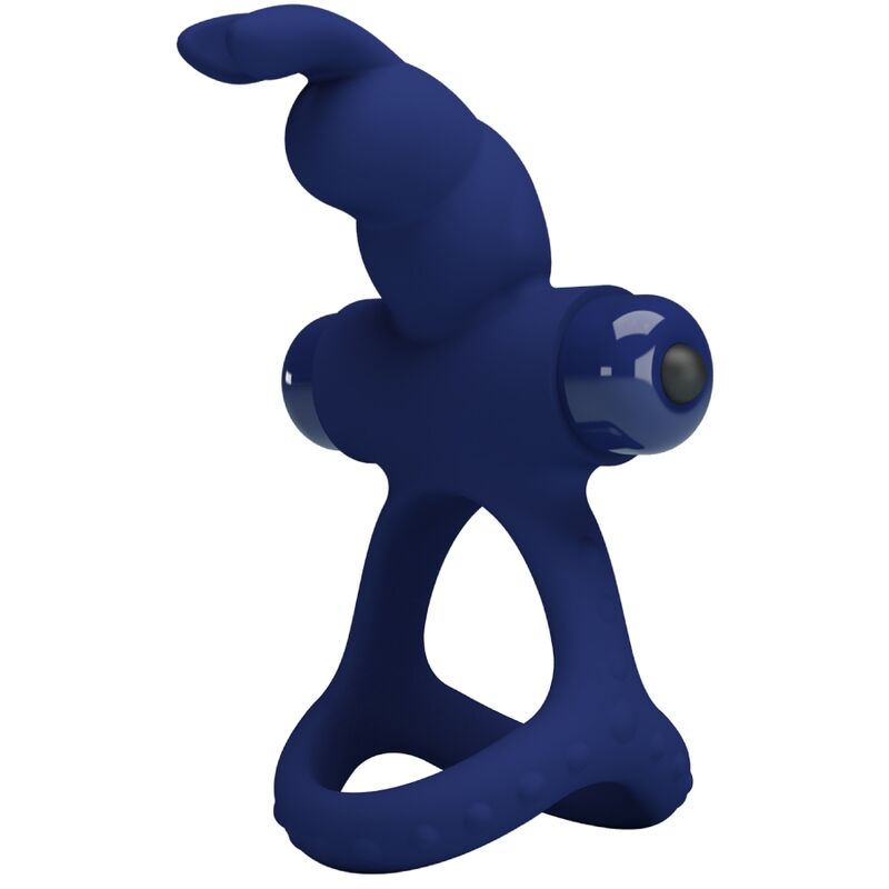 PRETTY LOVE - ANNEAU VIBRANT DOUBLE RABBIT LUCHITO BLEU